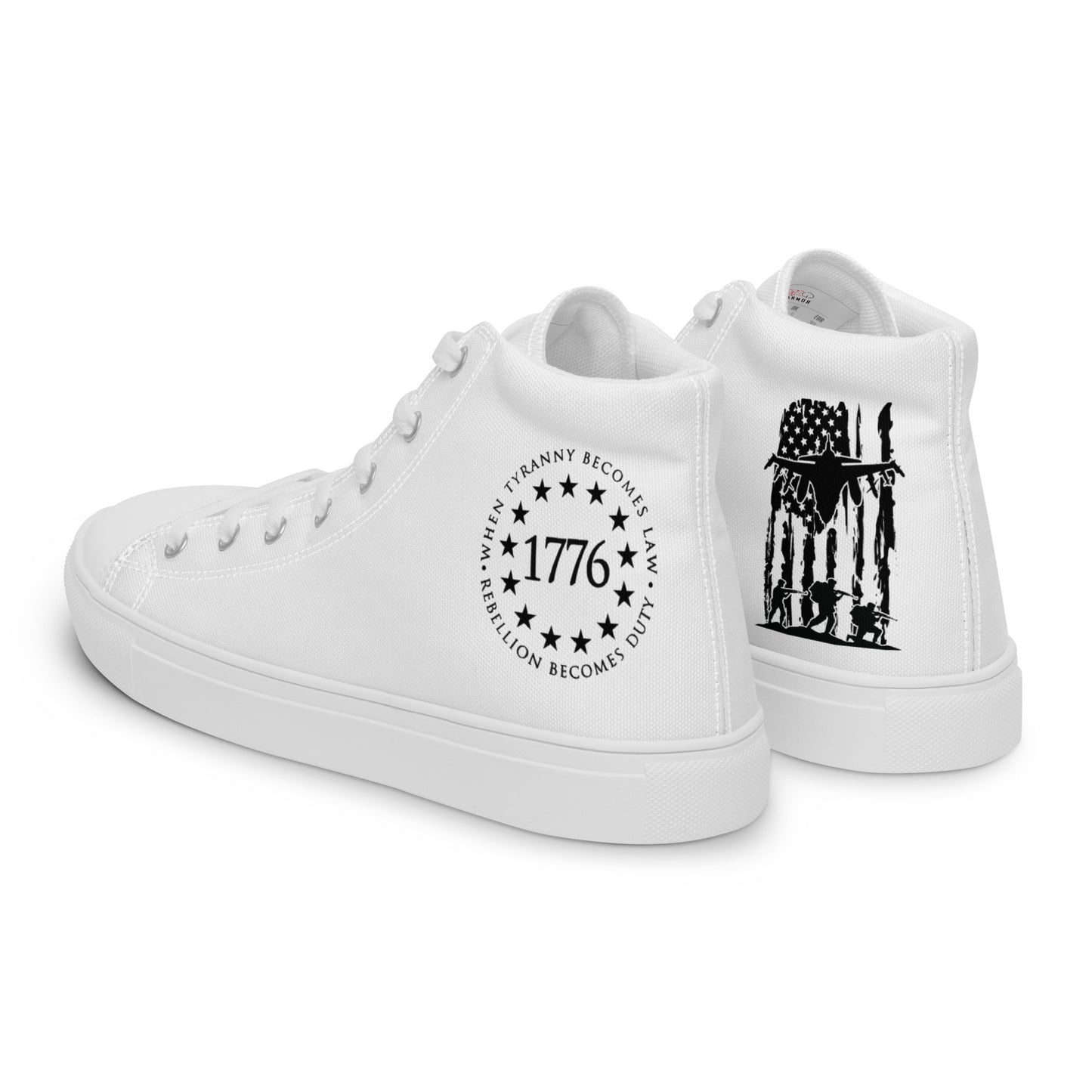 Men’s high top canvas shoes