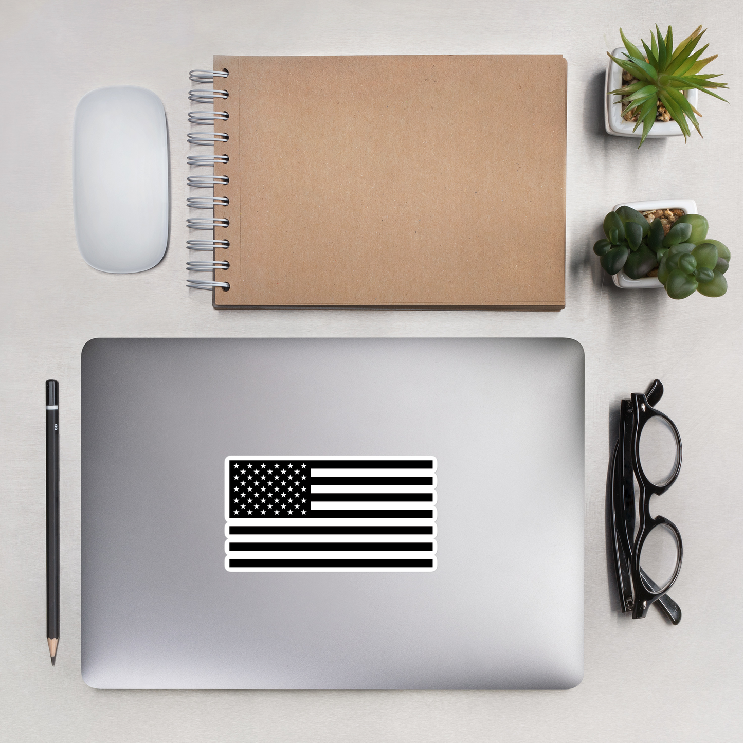 Black American Flag Sticker