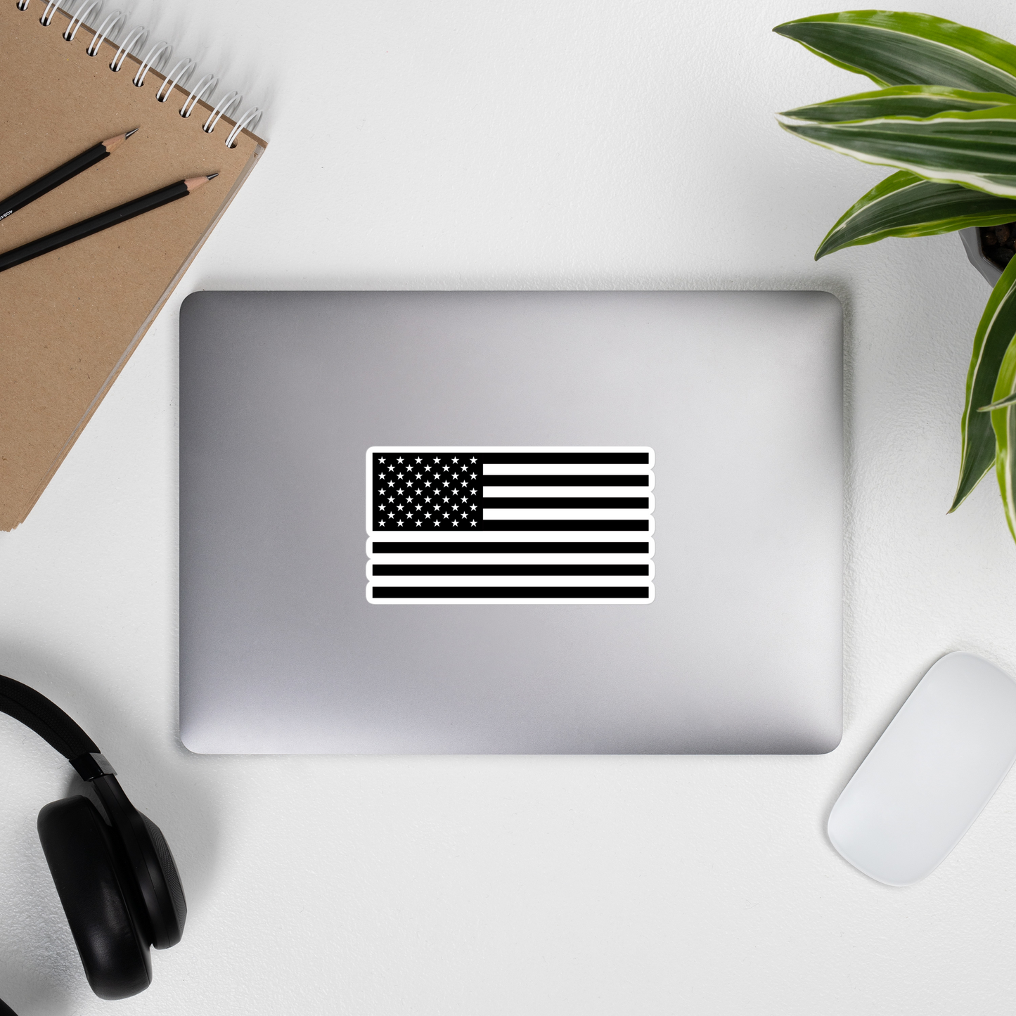 Black American Flag Sticker